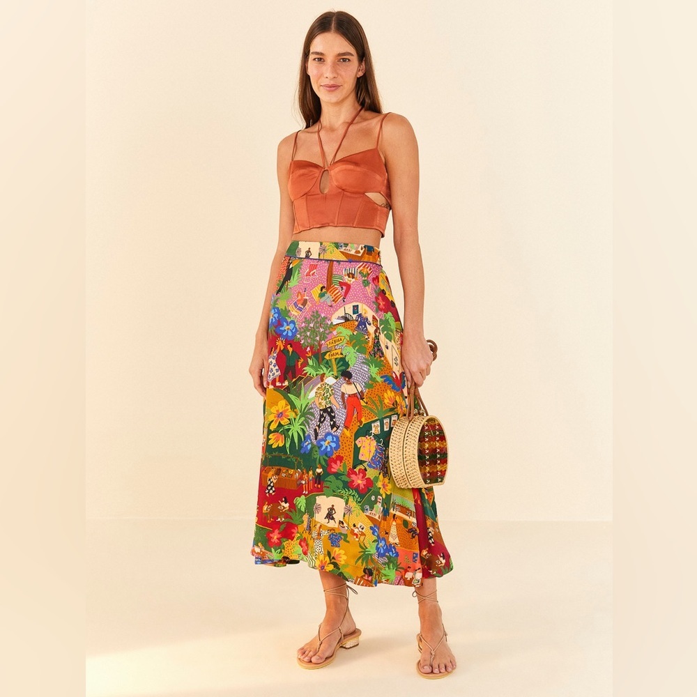 FARM Rio Orange Crop Top - Picture 3 of 8